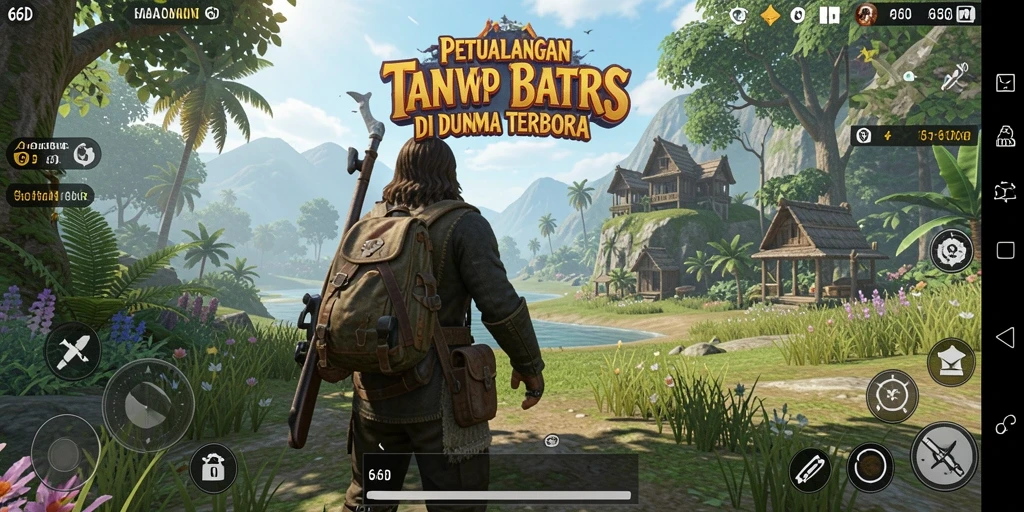 Gameplay 66D di dunia terbuka yang luas dan indah.
