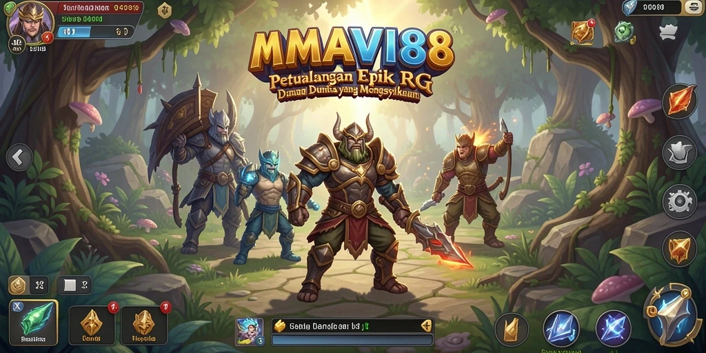 Tangkapan layar AMAVI88 menunjukkan aksi dinamis dalam pertempuran RPG.