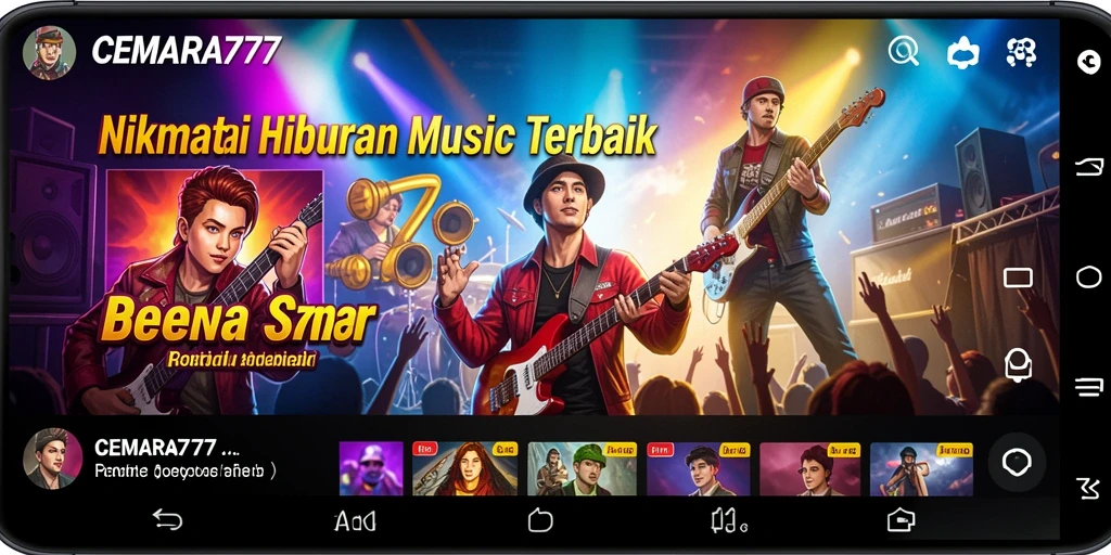 Screenshot gameplay CEMARA777 menampilkan keseruan bermain musik.