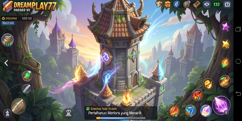 Gameplay menara pertahanan yang mendebarkan dan strategis.