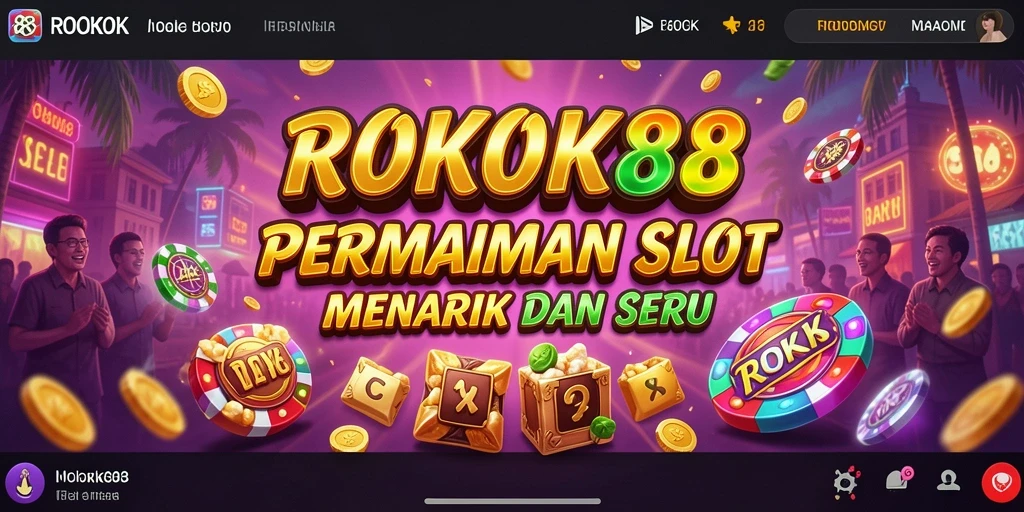 Tampilan gameplay Slot ROKOK88 yang mengesankan dan menarik.