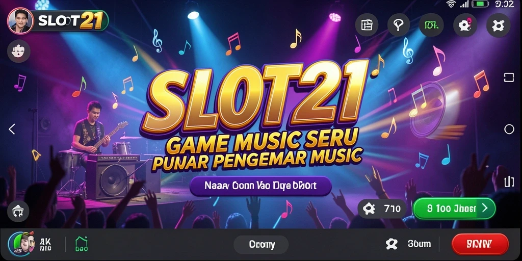 Tampilan gameplay SLOT21 yang mengasyikkan saat bermain musik.