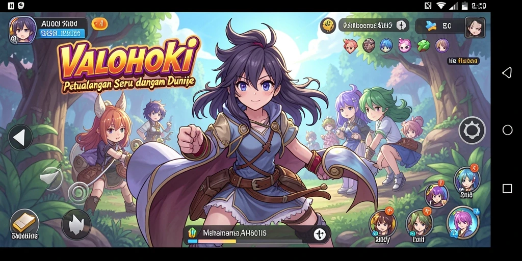 Tampilan seru gameplay VALOHOKI dalam dunia Anime.